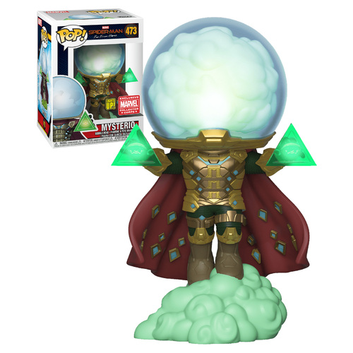 Funko POP! Marvel Spider-Man Far From Home #473 Mysterio (Light Up) - Collector Corps Exclusive - New, Mint Condition