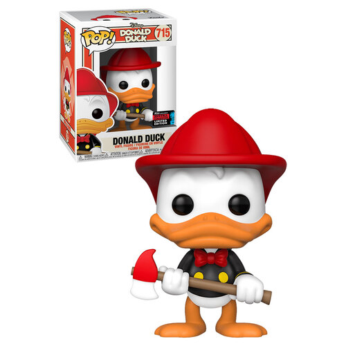 Funko POP! Disney #715 Donald Duck (Fire Chief) - Funko 2019 New York Comic Con (NYCC) Limited Edition - New, Mint Condition