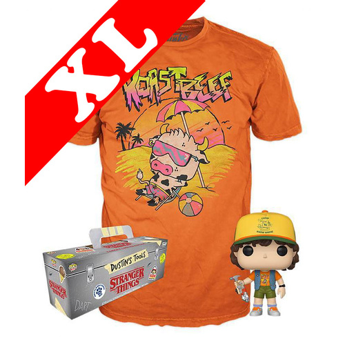 Funko Pop! Tees #828 Stranger Things Dustin's Tools POP! Vinyl & T-Shirt Box Set - Exclusive Import - New, Mint [Size: XL]