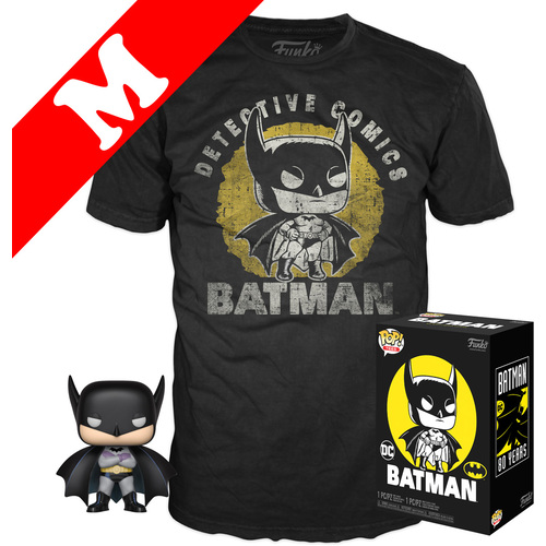 Funko Pop! Tees #270 DC Batman First Appearance POP! Vinyl & T-Shirt Box Set - Exclusive Import - New, Mint [Size: Medium]