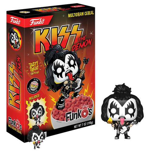 Funko KISS 'The Demon' FunkO's Cereal With Pocket Pop! - FYE Exclusive Import - New, Slight Box Damage