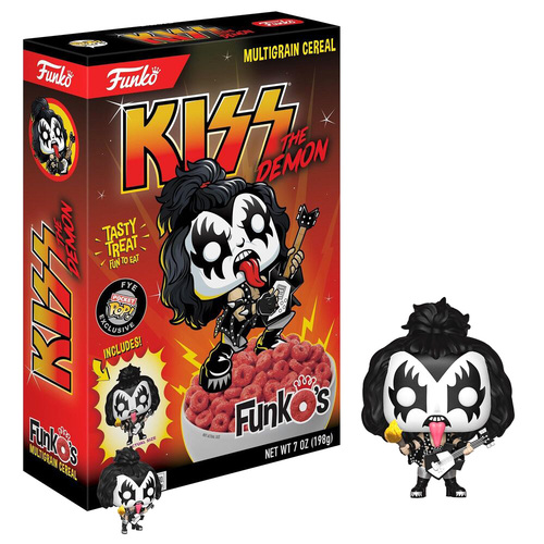 Funko KISS 'The Demon' FunkO's Cereal With Pocket Pop! - FYE Exclusive Import - New, Slight Box Damage