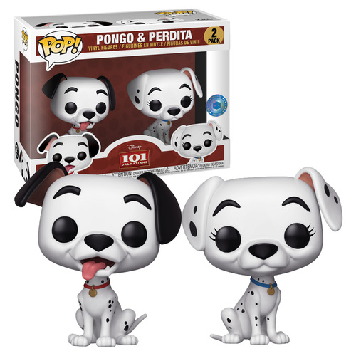Funko POP! Disney 101 Dalmatians Pongo & Perdita 2 Pack - Limited PopInABox Exclusive - New, Mint Condition