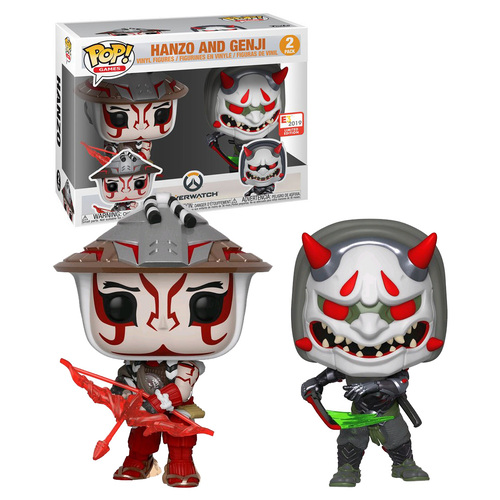 Funko POP! Games Overwatch 2 Pack Hanzo And Genji - 2019 E3 Limited Edition - New, Mint Condition