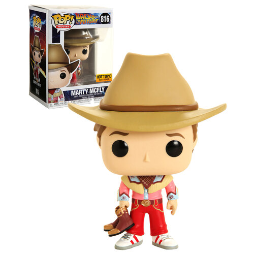 Funko POP! Movies Back To The Future #816 Marty McFly (Cowboy) - Limited Hot Topic Exclusive - New, Mint Condition