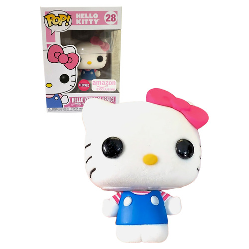 Funko POP! Sanrio #28 Hello Kitty (Classic) - Pink, Flocked Variant - Exclusive Import - New, Mint Condition