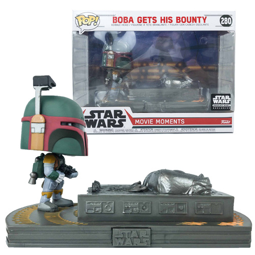 Funko POP! Movie Moments Star Wars #280 Boba Gets His Bounty - Smugglers Bounty Exclusive - New, Near Mint Condition