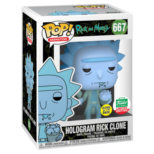 Funko Pop! Animation Rick And Morty #667 Hologram Rick Clone (Chicken) POP! Vinyl - Funko Shop Exclusive - New, Mint Condition