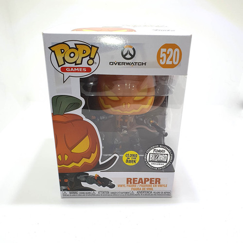 Funko POP! Games Overwatch #520 Reaper (Pumpkin) #1 - 2019 Blizzard Exclusive - New, Slight Box Damage