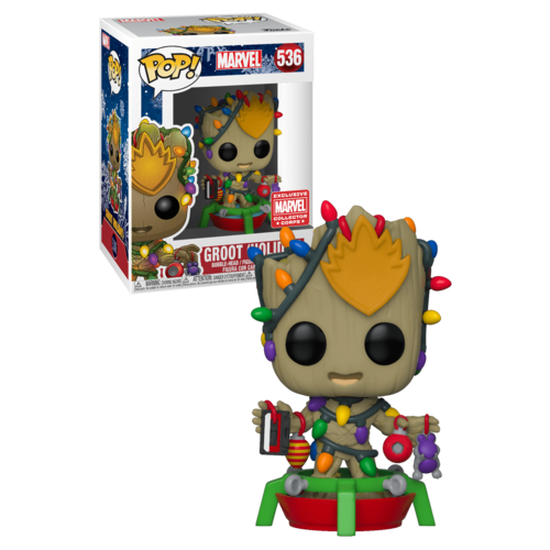 Funko POP! Marvel 80 Years #536 Groot (Holiday) #1 - Collector Corps Exclusive - New, Slight Box Damage