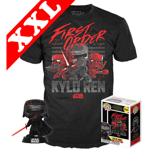 Funko Pop! Tees #308 Star Wars Kylo Ren POP! Vinyl & T-Shirt Box Set - Exclusive Target Import - New, Mint [Size: XXL]