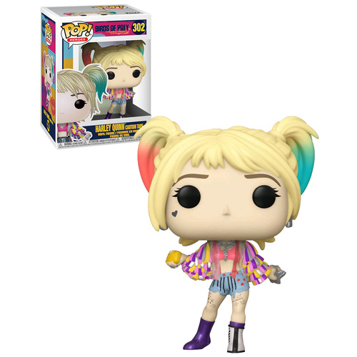 Funko POP! Heroes Birds Of Prey #302 Harley Quinn (Caution Tape) - New, Mint Condition