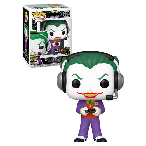 Funko POP! Heroes Batman #295 The Joker (Gamer) - Gamestop Exclusive Import - New, Mint Condition