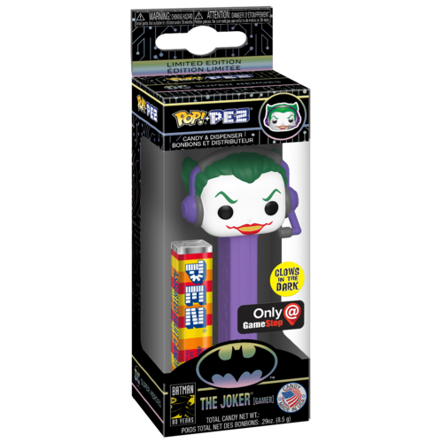 Funko POP! Pez DC The Joker (Glows In The Dark) Limited Gamestop Edition Candy & Dispenser - New, Mint Condition