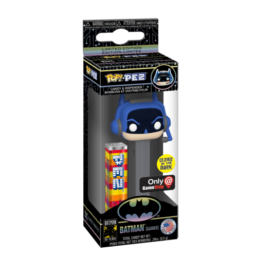 Funko POP! Pez DC Batman (Glows In The Dark) Limited Gamestop Edition Candy & Dispenser - New, Mint Condition