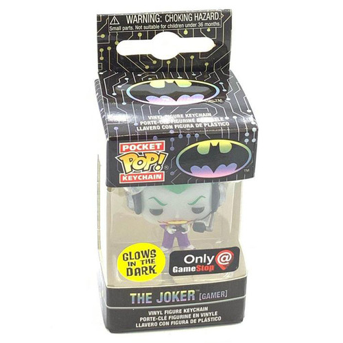 Funko Pocket POP! Keychain Batman The Joker (Glows In The Dark) - Limited Gamestop Edition - New, Mint Condition