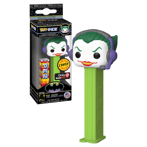 Funko POP! Pez DC The Joker (Limited Edition CHASE Gamestop Exclusive) Candy & Dispenser - New, Mint Condition