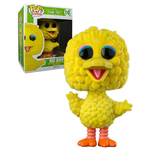 Funko POP! Sesame Street #10 Big Bird (Flocked) Super Sized 6" POP! - New, Mint Condition