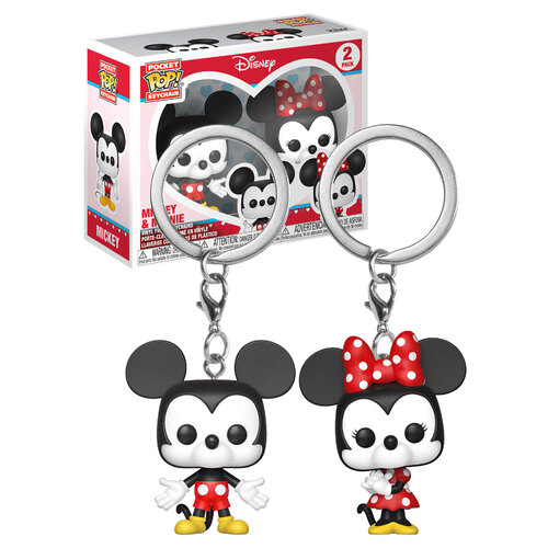 Funko POCKET POP! Keychain 2 Pack Disney - Mickey And Minnie Mouse - New, Mint Condition