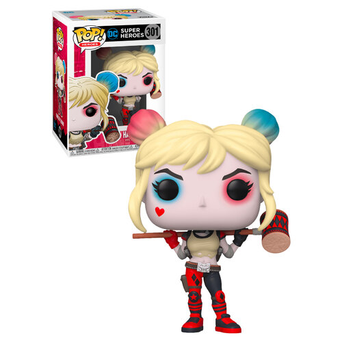 Funko POP! DC Super Heroes #301 Harley Quinn (With Mallet) - New, Mint Condition