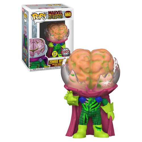 Funko Pop! Marvel Zombies #660 Zombie Mysterio (Glows In The Dark) - New, Mint Condition