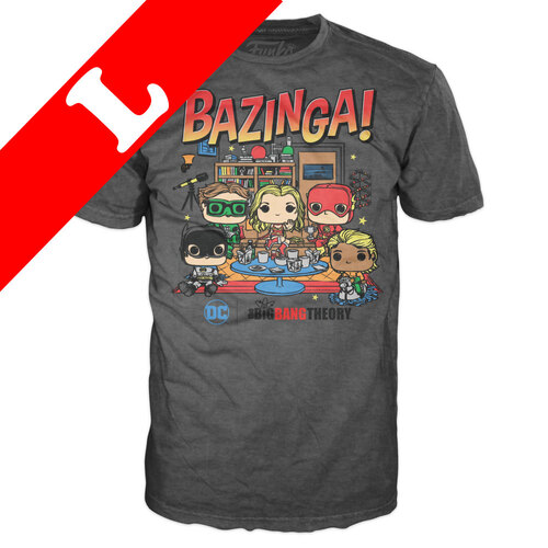 Funko Pop! Tees DC Big Bang Theory T-Shirt - Bazinga NYCC 2019 Exclusive [Size: Large]