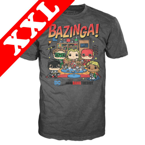 Funko Pop! Tees DC Big Bang Theory T-Shirt - Bazinga NYCC 2019 Exclusive [Size: XXL]