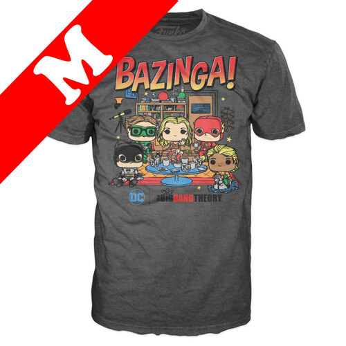 Funko Pop! Tees DC Big Bang Theory T-Shirt - Bazinga NYCC 2019 Exclusive [Size: Medium]