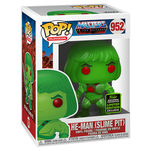 Funko POP! Television Masters Of The Universe #952 He-Man (Slime Pit) - 2020 Emerald City Comic Con (ECCC) Exclusive - New, Mint Condition