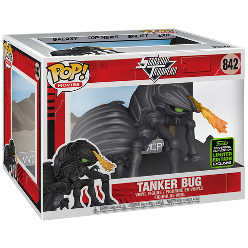 Funko POP! Movies Starship Troopers #842 Tanker Bug Super Size 6" - 2020 Emerald City Comic Con (ECCC) Exclusive - New, Mint Condition