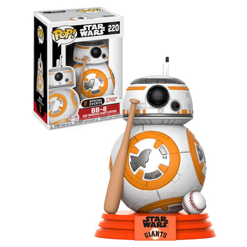 Funko POP! Star Wars #220 BB-8 (San Francisco Giants Special Event) - New, Mint Condition