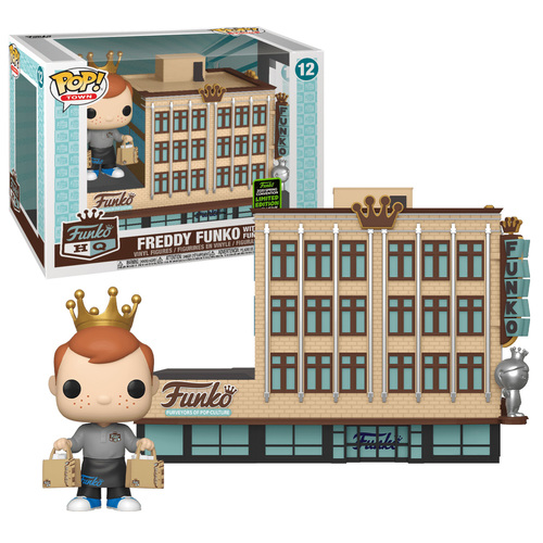 Funko POP! Town Freddy Funko With Funko HQ - Funko 2020 Emerald City Comic Con (ECCC) Limited Edition - New, Mint Condition