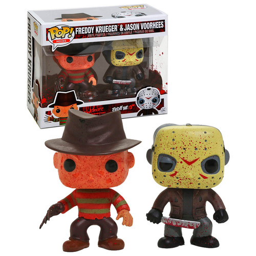 Funko POP! Movies Freddy Krueger & Jason Voorhees 2-Pack - Boxlunch Exclusive Import - New, Slight Box Damage
