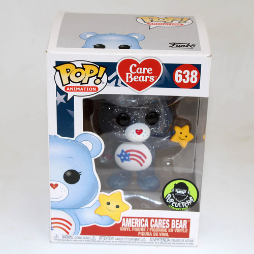 Funko POP! Animation Care Bears #638 America Cares Bear - Popcultcha Exclusive - New, Slight Box Damage