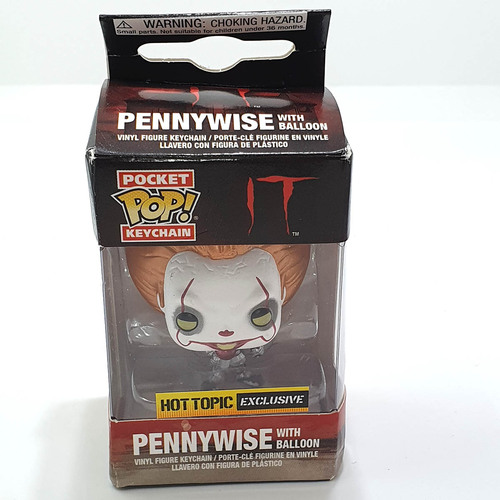 Funko POCKET POP! Keychain IT Pennywise (With Balloon) - Hot Topic Exclusive - New, Box Damage