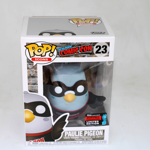 Funko POP! Icons New York Comic Con #23 Paulie Pigeon (Black Shirt) - NYCC 2019 Exclusive - New, Slight Box Damage