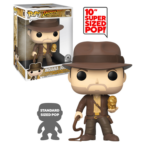 Funko POP! Movies #885 Indiana Jones 10" Super Size #1 - Disney Parks Import - New, Slight Box Damage
