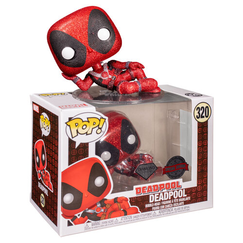 Funko POP! Marvel #320 Deadpool Reclining (Diamond Collection Glitter) - New, Mint Condition