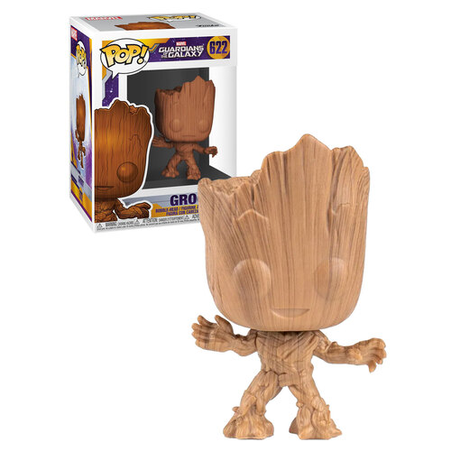 Funko POP! Marvel Guardians Of The Galaxy #622 Groot (Wood Deco) - New, Mint Condition