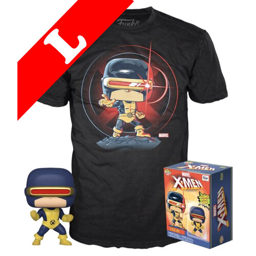 Funko Pop! Tees #502 Marvel POP! Vinyl & T-Shirt Box Set - X-Men Cyclops (Glows In The Dark) Import - New, Mint [Size: XL]