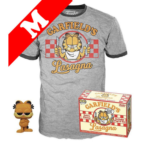 Funko Pop! Tees #20 Comics POP! Vinyl & T-Shirt Box Set - Garfield (Flocked) Import - New, Mint [Size: Medium]