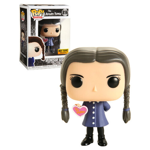 Funko POP! Television The Addams Family #816 Wednesday Addams (Valentine) - Limited Hot Topic Exclusive - New, Mint Condition