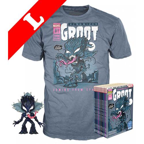 Funko Pop! Tees #511 Marvel Venom POP! Vinyl & T-Shirt Box Set - Venomized Groot (Glows In The Dark) Import - New, Mint [Size: Large]