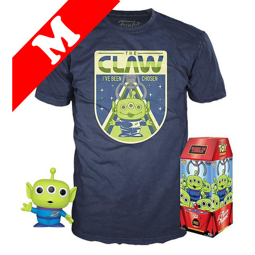 Funko Pop! Disney Tees #525 Toy Story 4 POP! Vinyl & T-Shirt Box Set - Alien (Glows In The Dark) Import - New, Mint [Size: Medium]