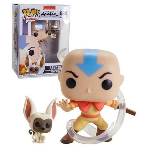 Funko POP! Animation Avatar The Last Airbender #534 Aang With Momo - New, Mint Condition