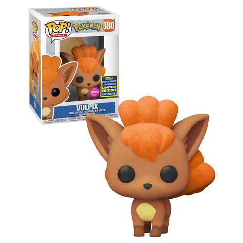Funko POP! Games Pokemon #580 Vulpix (Flocked) 2020 San Diego Comic Con (SDCC) Limited Edition - New, Mint Condition