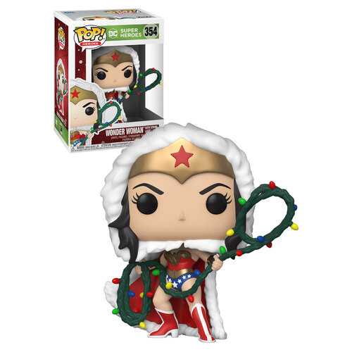 Funko POP! DC Super Heroes Holiday #354 Wonder Woman With String Light Lasso - New, Mint Condition