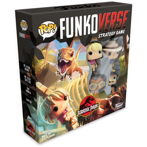 Funko Pop! Funkoverse Jurassic Park 4-pack Strategy Board Game #100 - Base Set - New, Sealed