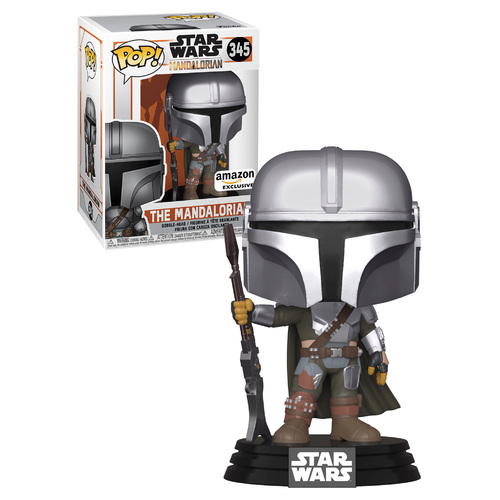 Details about   IN HAND Amazon Exclusive! Star Wars Chrome Mandalorian Funko Pop #345 