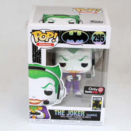 Funko POP! Heroes Batman #295 The Joker (Gamer) - Gamestop Exclusive Import - New, Slight Box Damage
